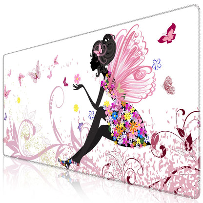 iCasso Desk Cover Mat, Office Mouse Pad,35.4x15.7in,Retro Black