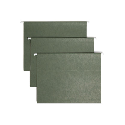 Smead Hanging File Folder, 1/5-Cut Adjustable Tab, Letter Size, Standard Green, Hanging Folders for Filing Cabinets, File Organizer Folder, 50 Count