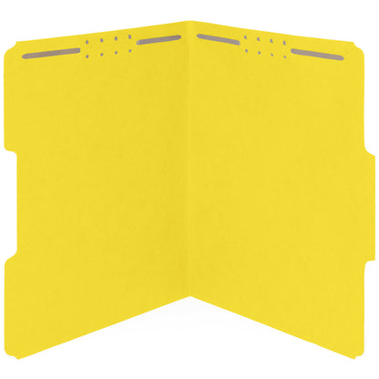 Blue Summit Supplies 50 Yellow Fastener File Folders, Letter, 1/3 Cut Tab