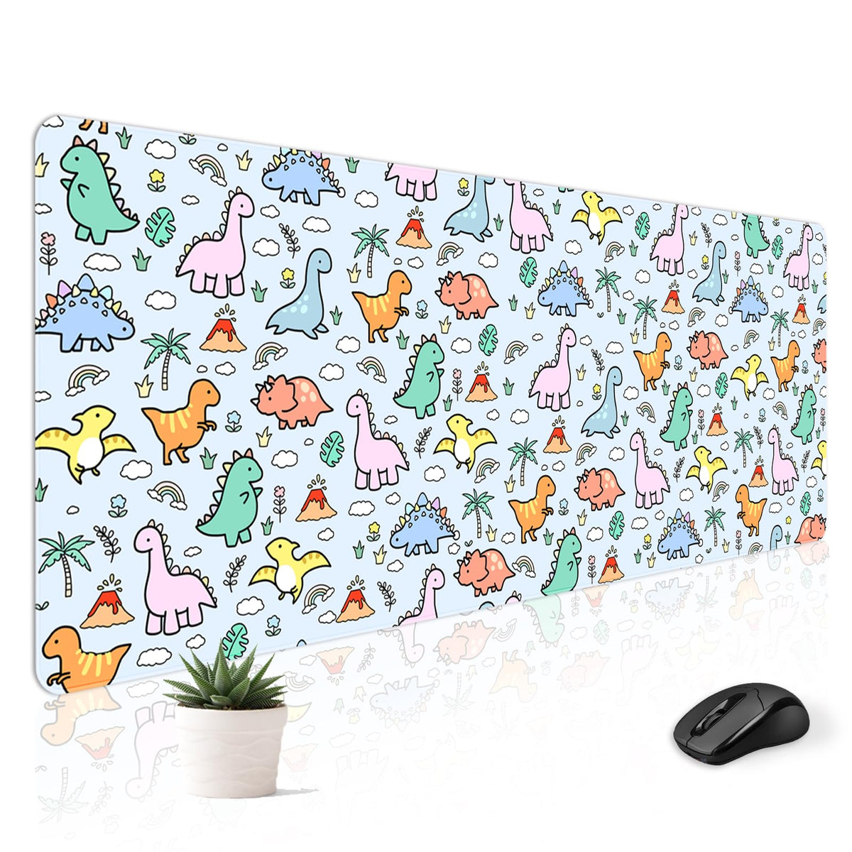 Cute Desk Mat for Keyboard Desktop Extra Large Mouse Pad, Castle