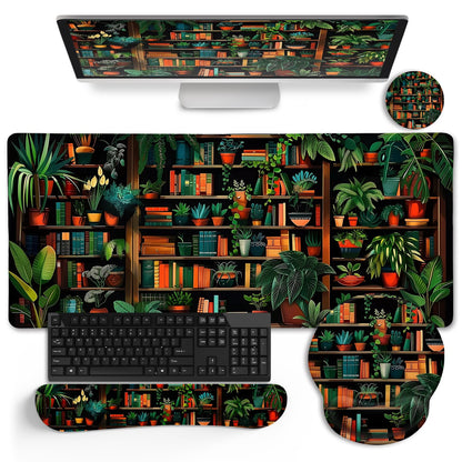 LIMKRIAN Goth Skull Mouse Pad Set Large Desk Mat for Desktop Decor