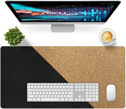 Leather Desk Pad, Mouse Pad, Non-Slip Desk Protector Mat, Leather Desk Blotter, Computer Desk Pad, Waterproof Desk Mat for Office Home Decor - Beige (31.5×15.7 Inches)
