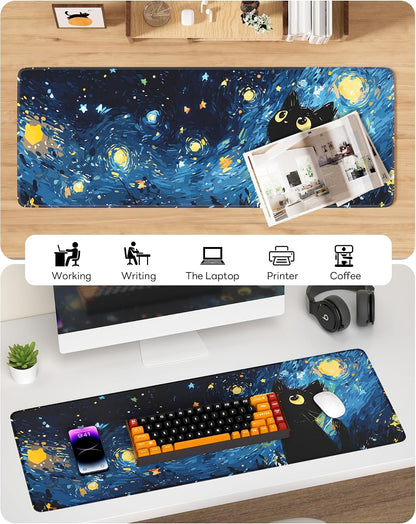 Mouse Pad 31.5x11.8in Large Desk Mat Non-Slip for Office