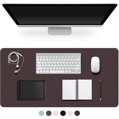 Leather Desk Pad Protector,Non-Slip Desk Pad(Black, 23.6" x 13.7")