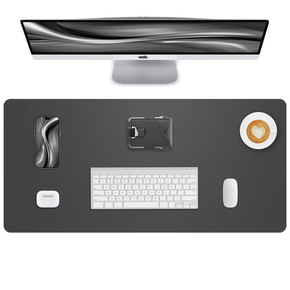 AFIING Desk Pad Protector 23.6" x 13.7" - Non-Slip Waterproof PU Leather Desk Mat for Mouse, Keyboard, Laptop, Office and Home Workspace (Beige)