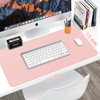 Leather Desk Mat, Desk Pad for Keyboard and Mouse Large Mouse Pads for Desk