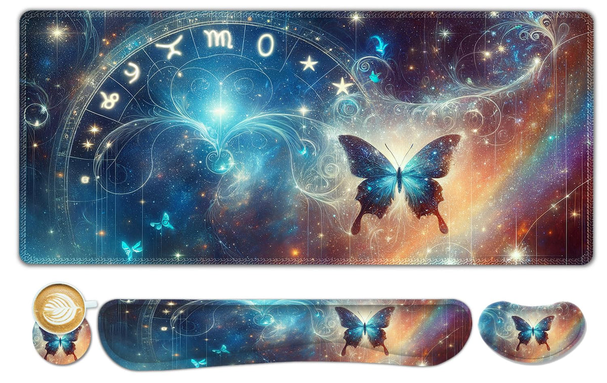 ToLuLu Extended Gaming Mouse Pad, Memory Foam Keyboard Mouse Wrist Rest Set