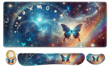 ToLuLu Extended Gaming Mouse Pad, Memory Foam Keyboard Mouse Wrist Rest Set