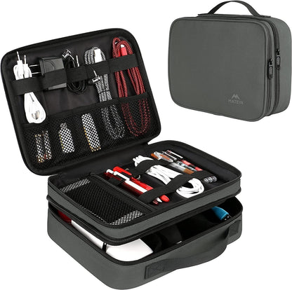 MATEIN Electronics Organizer Travel Case, Cable Organizer Bag, Black