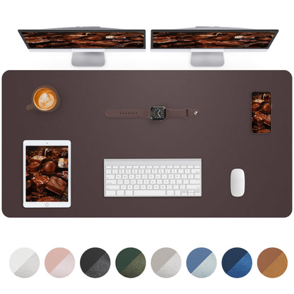 Leather Desk Pad Blotter,Mouse Pad,Office Desk Mat, Non-Slip PU Leather Desk mat,Large Desk mat,Waterproof Keyboard mat for Office/Home/Decor (Black,35" x 17")