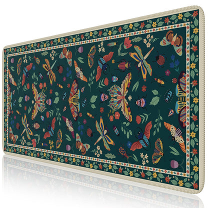 iCasso Desk Cover Mat, Office Mouse Pad,35.4x15.7in,Retro Black