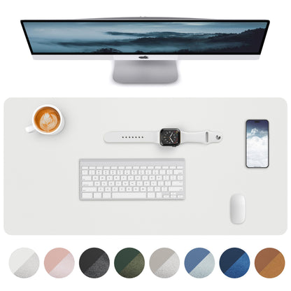 Leather Desk Pad Blotter,Mouse Pad,Office Desk Mat, Non-Slip PU Leather Desk mat,Large Desk mat,Waterproof Keyboard mat for Office/Home/Decor (Black,35" x 17")