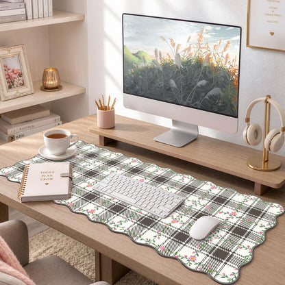 iCasso Light Green Mouse Mat 35.4"x15.7", Desk Shield for Workspace