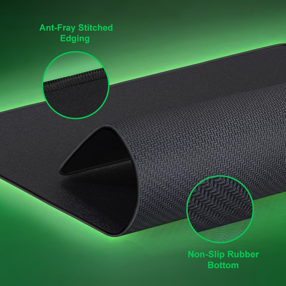 LifeTrim Huge 46”x17” 5mm Gaming Mouse Pad Large Mouse Pad for Desk Gaming Giant Black XXL Thick Long Extra Large Extended Big Gamer Desk Mat