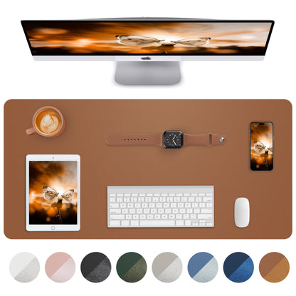Leather Desk Pad Blotter,Mouse Pad,Office Desk Mat, Non-Slip PU Leather Desk mat,Large Desk mat,Waterproof Keyboard mat for Office/Home/Decor (Black,35" x 17")