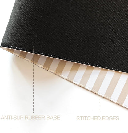 Beige Striped Desk Mat Cute Pastel XXL Large Gaming Mouse Pad Desk Pad Kawaii Aesthetic Home Office Decor Cozy Keyboard Laptop Computer Mat