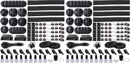 Cord Management Organizer Kit 4 Cable Sleeve split 192PCS Cable Management