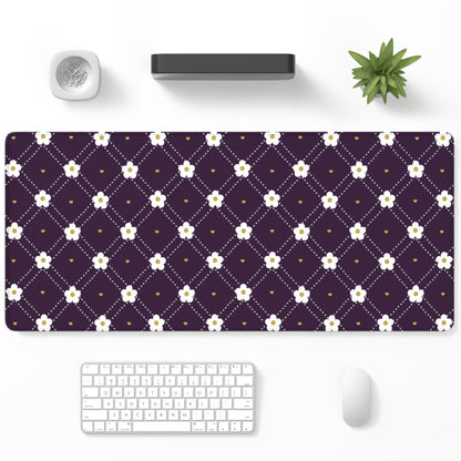 Desk Mat, Large Gaming Mouse Pad, 32" x 12", Boho Retro Floral