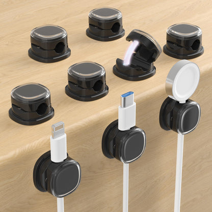 Magnetic Cable Clips, Cute Desk Charger Cord Holder