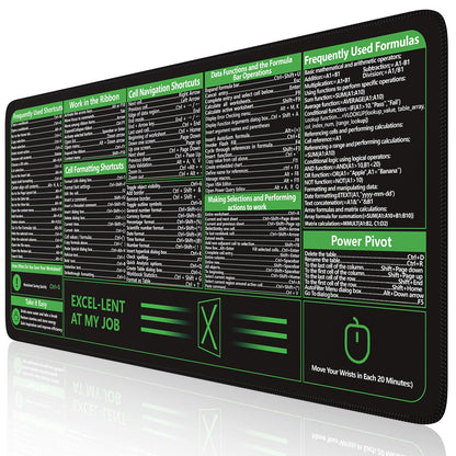 iCasso Desk Cover Mat, Office Mouse Pad,35.4x15.7in,Retro Black