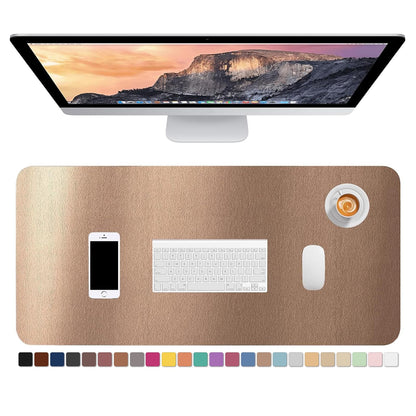 Hsurbtra Desk Pad, 30" x 14" PU Leather Desk Mat, XL Extended Mouse Pad, Waterproof Desktop Blotter Protector, Non-Slip Ultra Thin Large Laptop Keyboard Writing Mat for Office Home, Pink