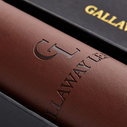 Gallaway Leather Desk Mat, Office Writing Desk Pad, Large 36" x 17" Dark Brown, for Top of Desks, Gift Ready Elegant Computer Desk Cover Protector PU Leather