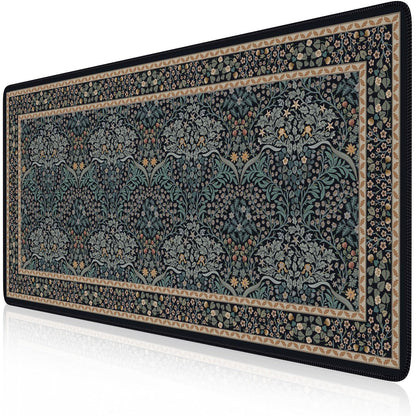 iCasso Desk Cover Mat, Office Mouse Pad,35.4x15.7in,Retro Black