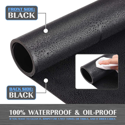 K KNODEL Large Office Desk Mat, Leather Mouse Pad (31.5"x15.7", Black)